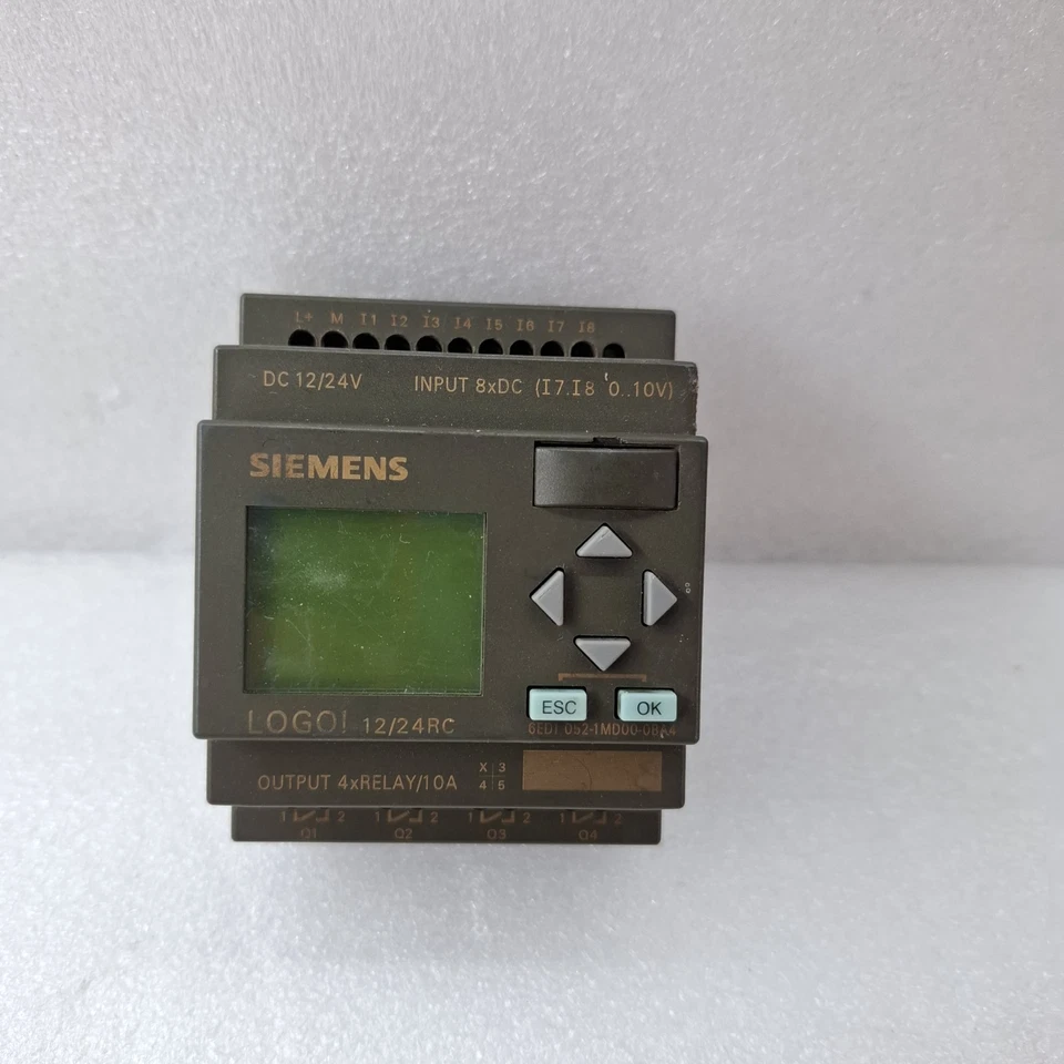 SIEMENS 6ED1052-1MD00-0BA4 LOGO 12/24RC DC 12/24V LOGIC MODULE TESTED AS PHOTO